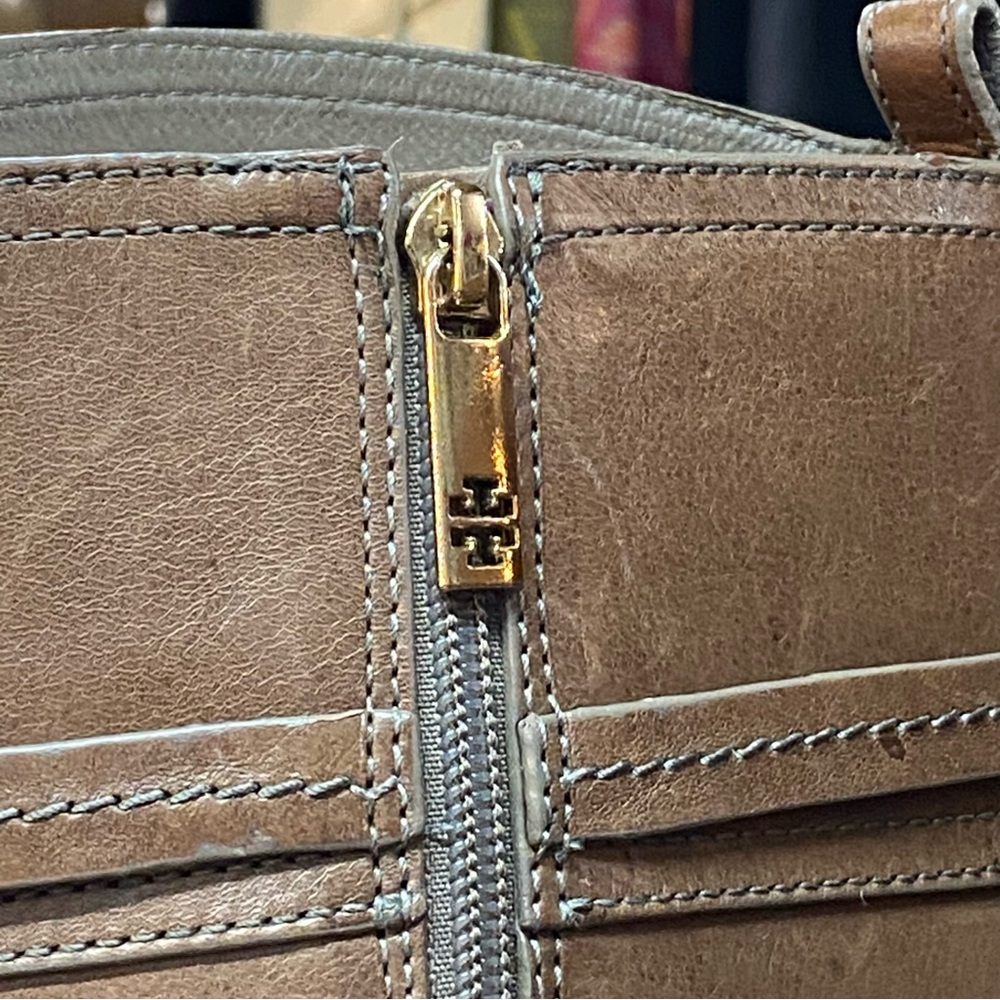 TORY BURCH Teresa Riding Boots Brown Leather Sz 9.5 - Picture 6 of 14